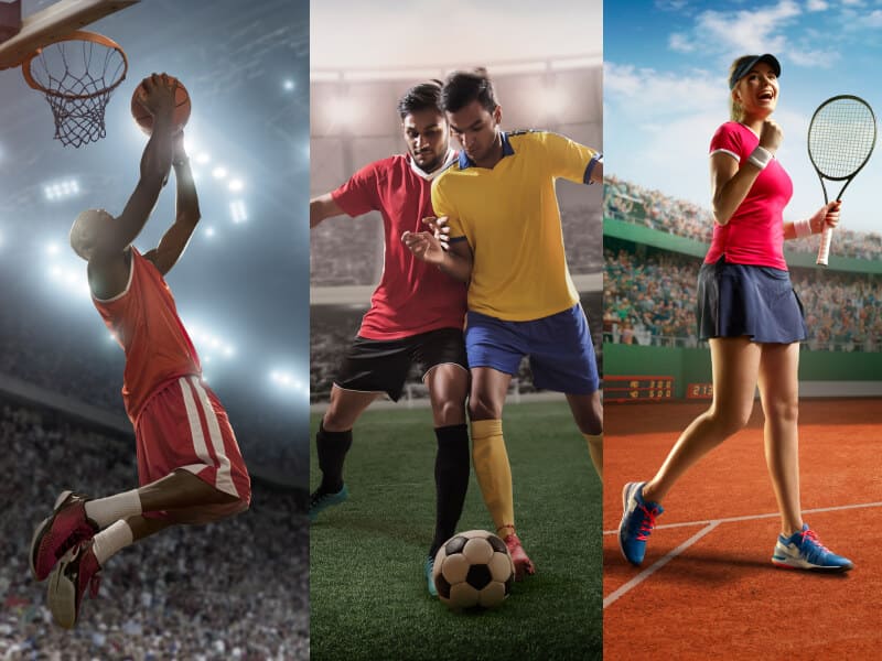 67bd-এ লাইভ ম্যাচ মোমেন্ট বোঝাতে স্পোর্টস বেটিং অ্যাকশন ইমেজ